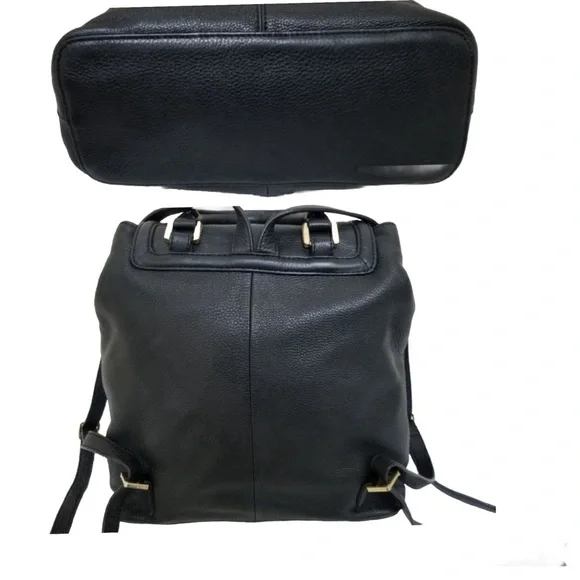 SOLD!!Tory Burch Amanda Black Pebbled Leather Backpack w/COA - Picture 8 of 13